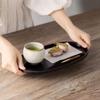 Oval Obon Haretoke Black Width 30cm X Depth 16cm X Height Made In Japan Obon Tray Tray Echizen Lacquerware Small Mini Obon &NE NSY-345-BK