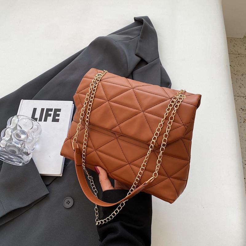 Stylish Korean Design Small Square Bag Pu Leather Casual Shoulder Bag