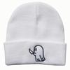 Unisex Student Hip-hop Cute Cartoon Hat with Ghost Embroidery, Knitted Beanie, Outdoor Sports Warm Hat
