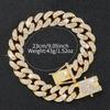 2PCs/Set Fashion Men's Watch Hip Hop Diamond Set Steel Strip Quartz Watch with Luxury Bracelet Set