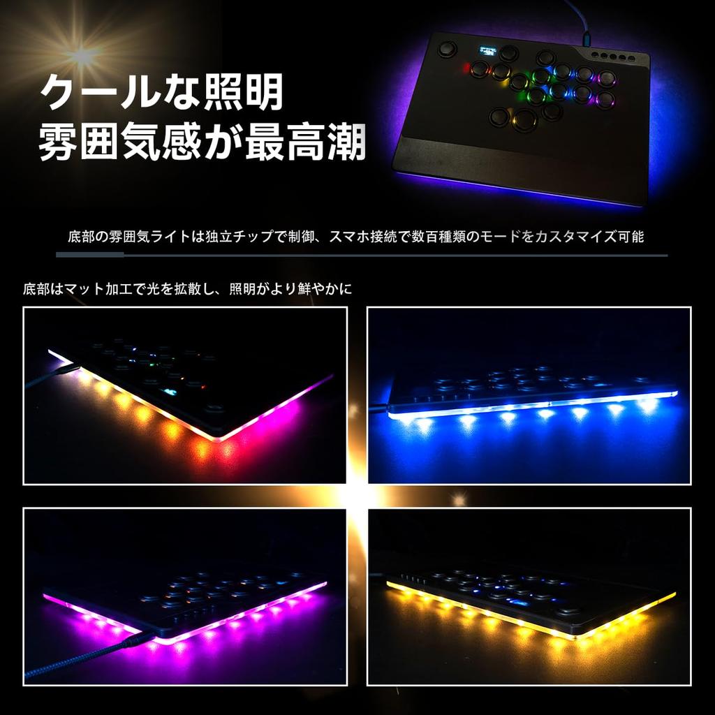 Controlador Arcade TIKITAKA FTG M3 Sem Alavanca com Ativação Super Rápida Liga de Alumínio Kasumi SF6 Jogo Dedicado Estilo Arcade para Switch  2