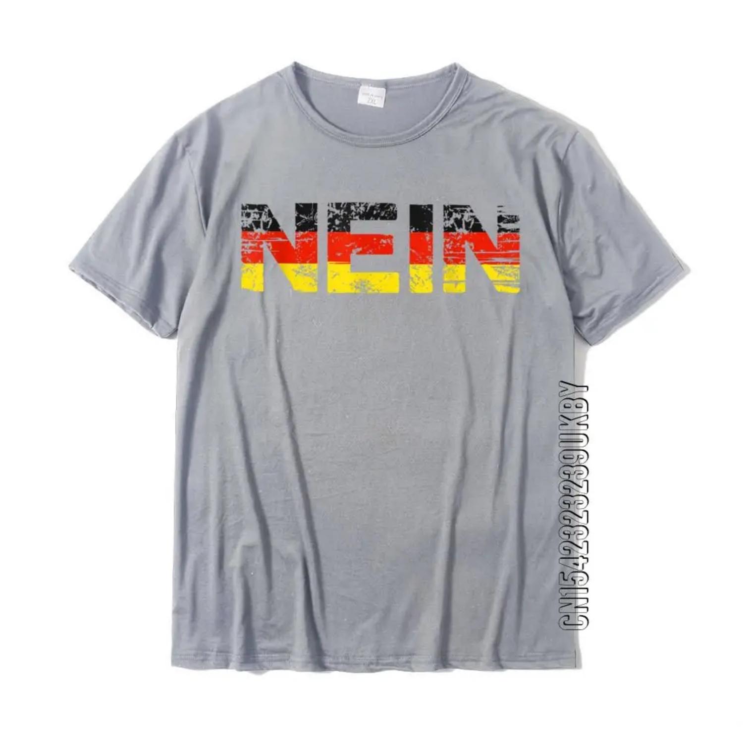 

Germany Nein Funny German Oktoberfest Apparel T-Shirt Cosie Casual Tops Shirts Classic Cotton Men Top T-Shirts XXXXXL чорний