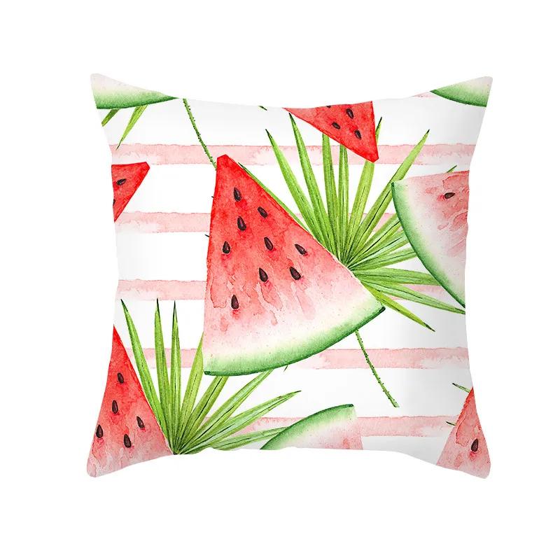 Summer Fruit Cushion Cover Lemon Orange Watermelon Decorative Pillow  Sofa  Home Decor