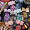 Office School Supplies PET Sticker Pack Feather Book Series Retro Waterproof Handbag DIY Collage Decoration Materials