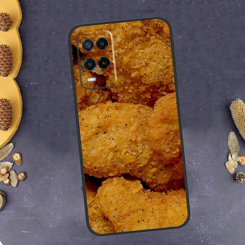 French Fries Burger Pizza Case For OPPO A74 A94 A54 A96 A76 A16 A17 A57 A77 A15 A5 A9 A31 A53 A52 A72 A91 A57s Cover