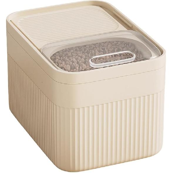 

Airtight Pet Food Storage Container, Up to 30 lbs, For Dog Cat and Other Pet Food Storage Bin with Measuring Cup (Transparent, 30 pounds) 9 pounds бежевий
