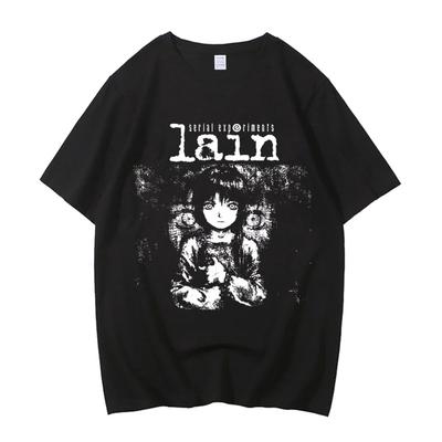 Serial Experiments Lain Lain Iwakura Vintage Washed Oversized T-Shirt | Cyberpunk Anime Streetwear T-Shirt