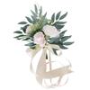 6 Pcs Chair Back Floral Decoration Artificial Flowers Wedding Chair Aisle Decorations Set
