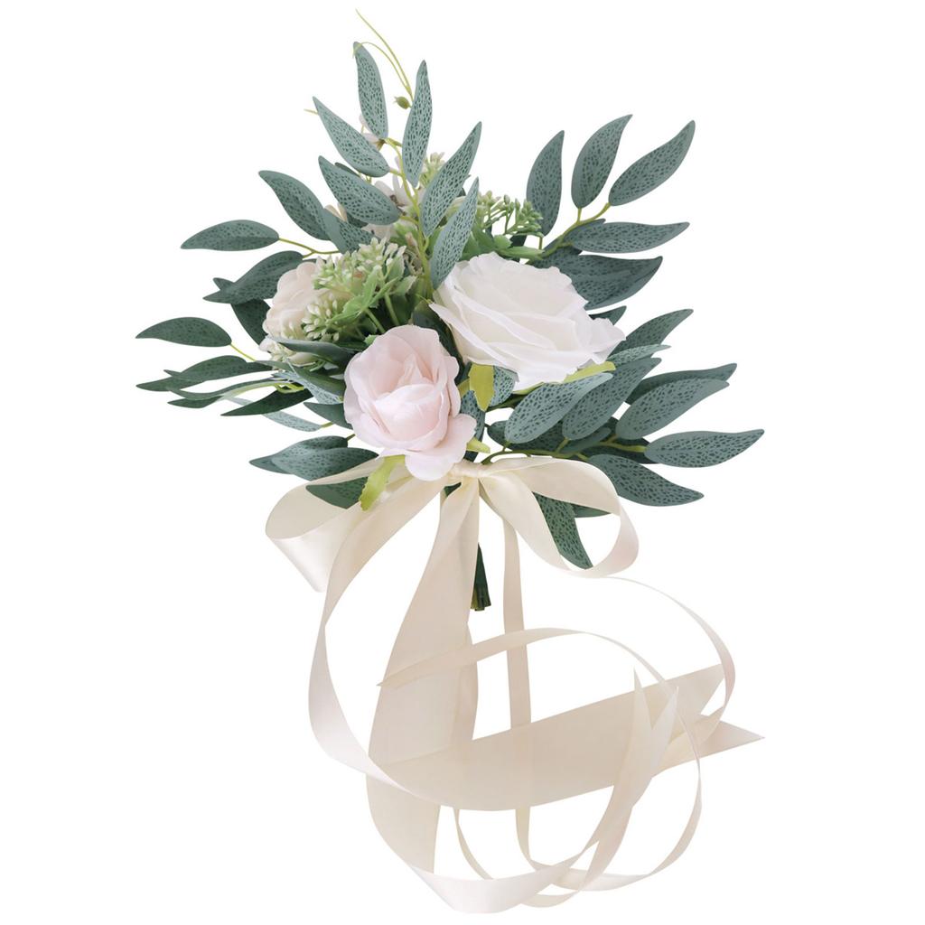 6 Pcs Chair Back Floral Decoration Artificial Flowers Wedding Chair Aisle Decorations Set