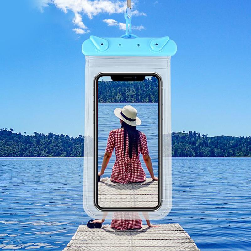 Universal Waterproof Phone Pouch Flexible Lightweight Dry Bag Sealed Case for Swimming Beach and Pool