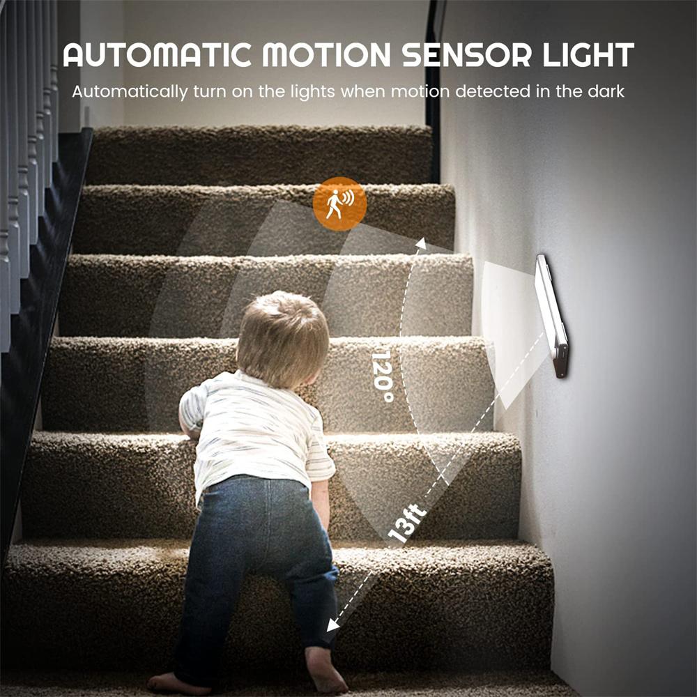 Rörelsesensor Skåp Nattlampa LED USB Belysning Kök Garderob Klädskåp Lampa Uppladdningsbar Magnetisk LED-lampa