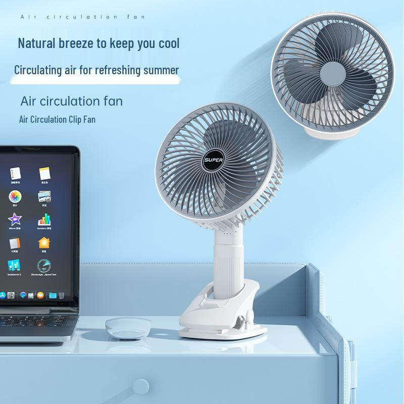 Portable USB Rechargeable Multi-functional Clip Fan - Desktop, Wall-Mount, and Handheld Modes for Dorm