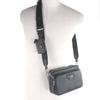 Great PRADA Shoulder Bag Triangle logo mini pouch black Safiano Used