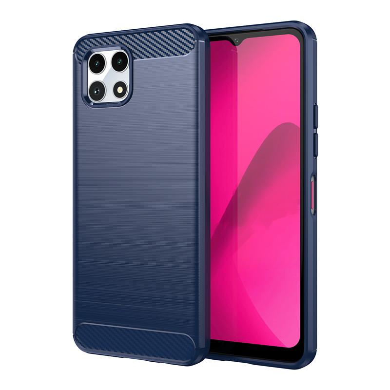 

Для T-Mobile REVVL 7 Чехол для T-Mobile REVVL 6 6X 7 Pro 5G Чехол из углеродного волокна Противоударный силиконовый бампер для T-Mobile REVVL 7 For Revvlry 7 Pro синий
