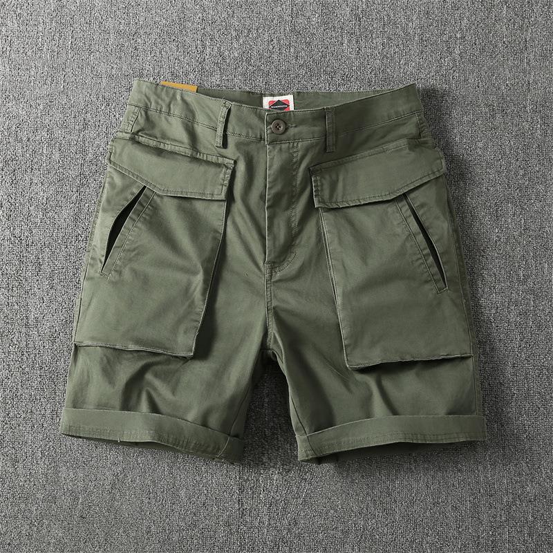 

Men s Trendy American Style Stretch Multi-Pocket Summer Work Shorts, Loose Casual Fit Double Extra Large чорний
