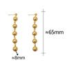 PONYKISS  Sterling Silver Bead Ball Pendant Stud Earrings for Women Minimalist Trendy Fine  Geometric Accessories