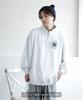 [IMPROVES] [SIDEWAYSTANCE] Thick Embroidered Circle Logo Fleece Half-Zip Sweatshirt