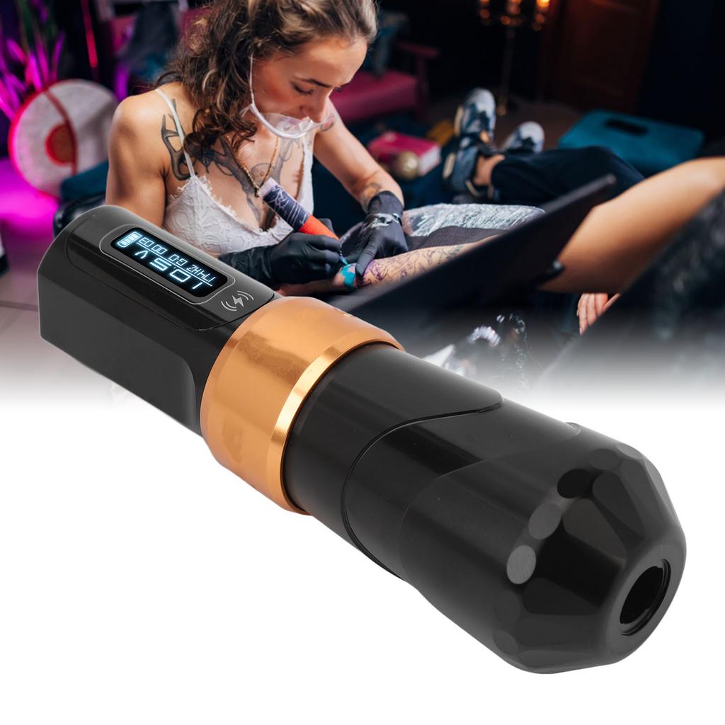 Trådlös Tatueringsmaskin Penna Dubbel Batteri 2000mAh Omvandlare Roterande Tatueringspatroner Penna för Li