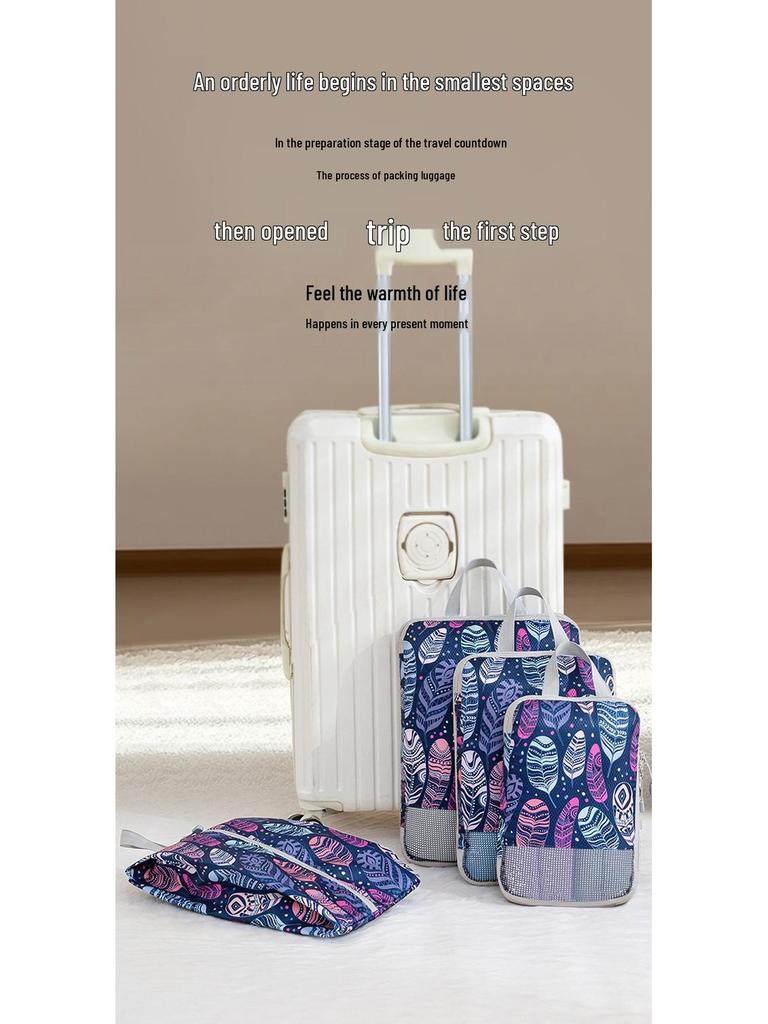 Travel Compression Set: Digital Toiletry, Makeup, Clothes & Shoes Organizer