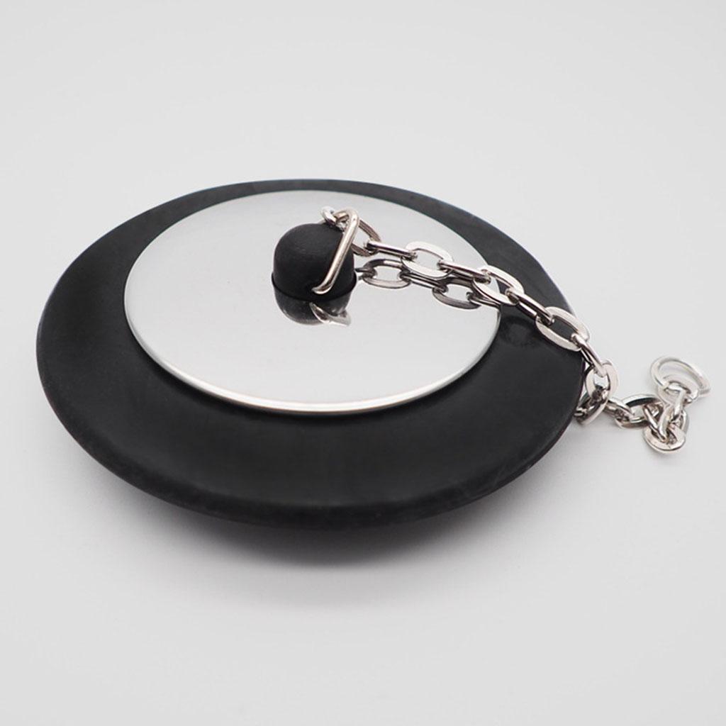 Kitchen Sink Drain Plug Rubber Sink Strainer Stopper Bathroom Tube Sink Drain Stainless Steel 1 PC
