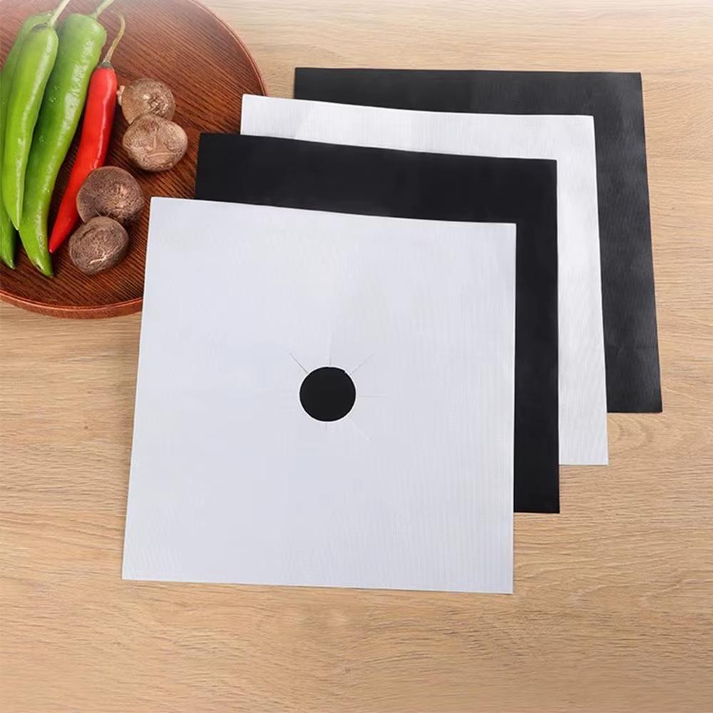 2025 New Jesoo Teflon Gas Stove Protector Mat High Temperature Resistant Oilproof Clean Pad American Style Kitchen Gadget