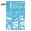 Waterproof Window Stickers 9Pcs Christmas Winter Cling, Snowman Snowflake Tree Static Glass Reusable Sticker Sticker, Removable Double-sided Decor for