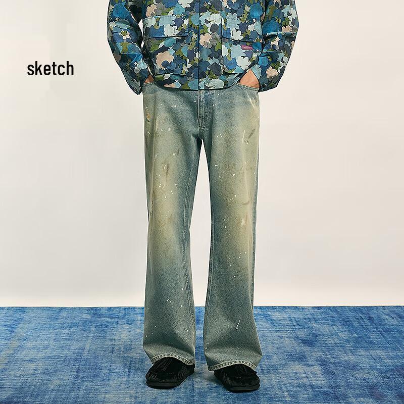 Croquis Men's 2025 Autumn Loose Straight-Leg Denim Jeans