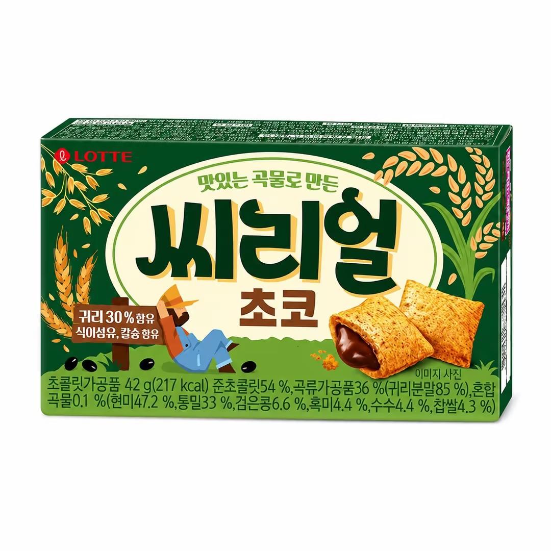 Печенье Lotte с гречневой мукой, покрытое шоколадом, 42 г Chocolate Biscuits 42g