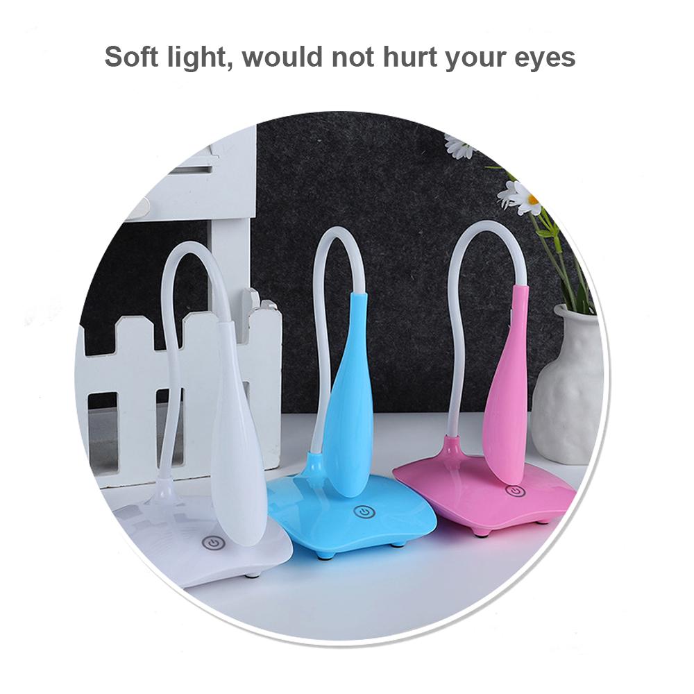 Wiederaufladbare LED-Schreibtischlampe, tragbar, USB-Aufladung & Netzstecker, 360 Grad flexibler Schlauch, Leselampe für Studenten, Kinder