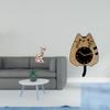 Cat Sculpture Figurine Ornament for Fireplace And Wall Clock Silent Hanging Decoration Kitchen