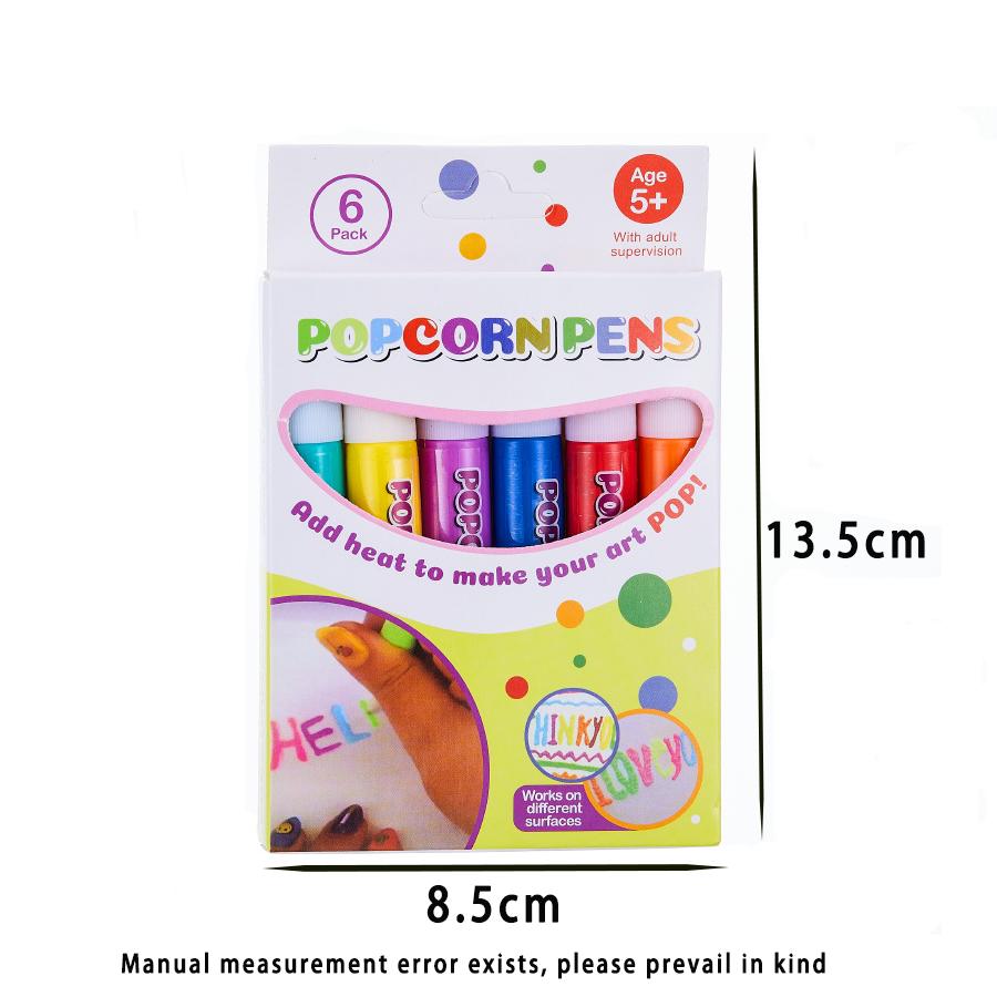 6er-Pack Blasenstifte, Popcorn-Stifte, Schaumstifte, Bullet Journal Magie-Stifte, Aquarellstifte, Kritzelstifte, Aquarellstifte