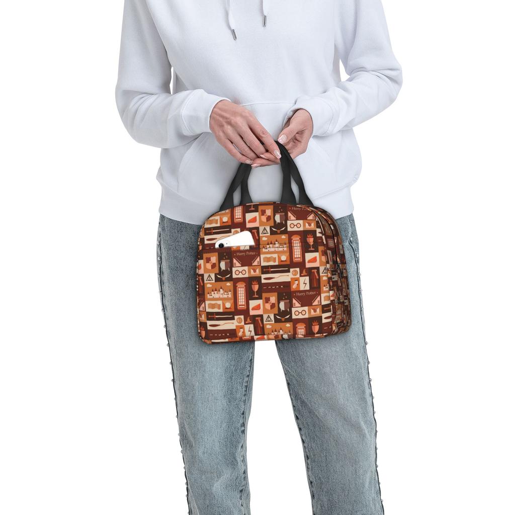 Custom H-Harryes Lunch Bag Women Warm Cooler Insulated Lunch Box for Adult Office