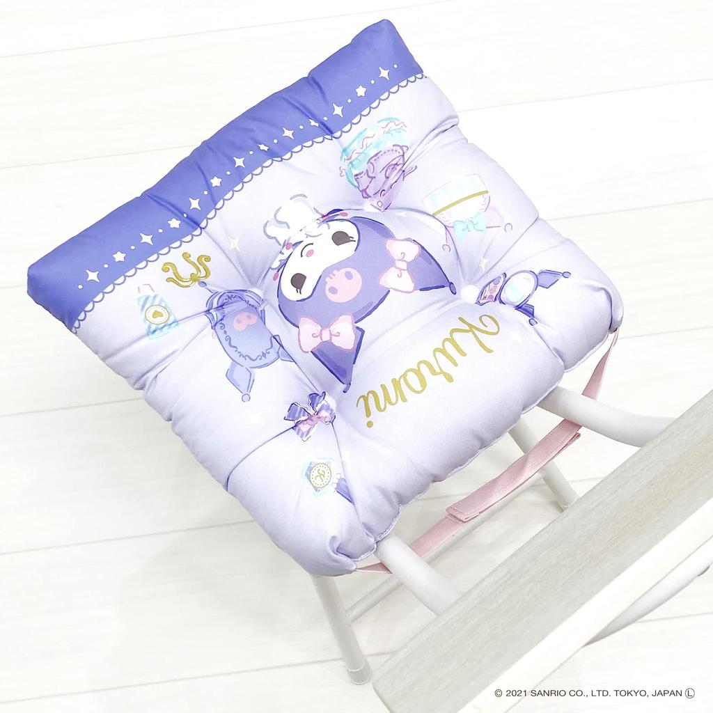 MORIPiLO Kuromi Sanrio Characters School Comfortable for Cute Morishita Makura Cushion, Purple, 30x30x7cm, Thick, Bottoms, School, Kindergarten,