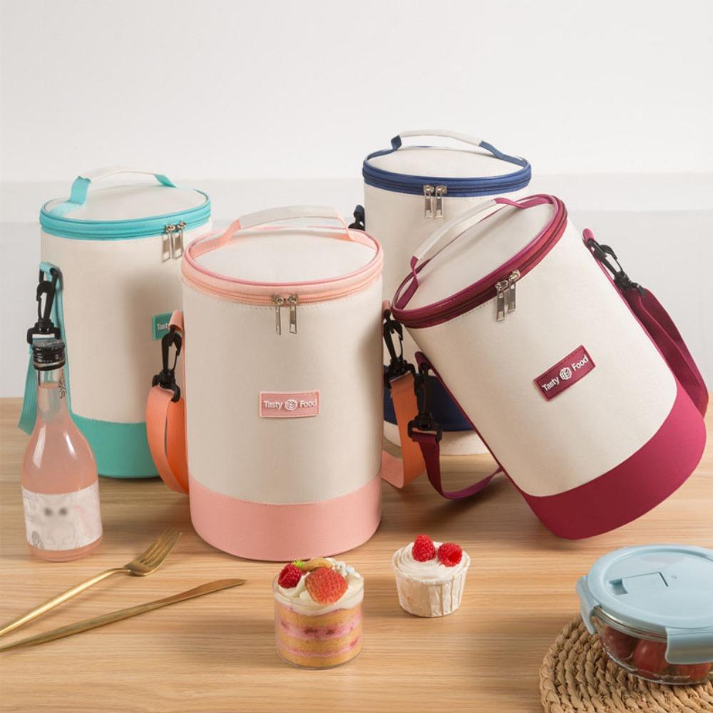 Portable Insulated Cooler Bag with Adjustable Shoulder Strap Picnic Dinner Container Lunch Bag