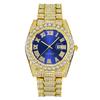 Men Genuine Big Brand Designer Watches Luxury Diamond Golden Fashion Alloy Band Calendar Quartz Gifts Watch Silver Reloj Hombre