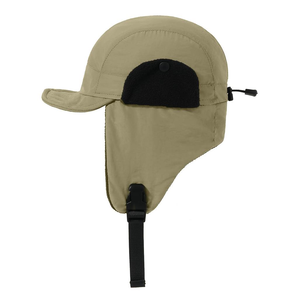 Flight Cap with Ear Cold Protection Russian Warm Flight Cap [Croogo] Men's Flaps, Hat, Midwinter, Skiing, Hat, Bicycle, Climbing, School, Walking,