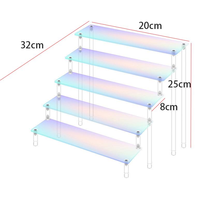 Clear Acrylic Soild Wood Display Stand for Amiibo Funko POP Figures,Cupcake Cosmetic Nail Polish Jewelry for Display Riser Shelf