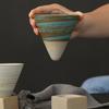 Creative Retro Ceramic Coffee Cup Cone Rough Pottery Tea Cup Japanese Latte Pull Flower Porcelain Cup Household New Pottery