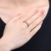 Authentic Ring copper Vintage White Zirconia Ring Floral Patterns Womans Ring Anniversary Delicate Gift Accessory
