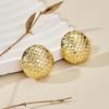 European and American jewelry ins niche design sense heavy industry metal stud earrings fashionable gold light luxury versatile earrings