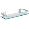Space Aluminum Shelf Tempered Thickened Glass Bathroom Toilet Glass Storage Organizer Rack
