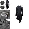 Elegant Gothic Swallow-tail Coat For Men Perfect Cosplay Costume Halloween Uniform