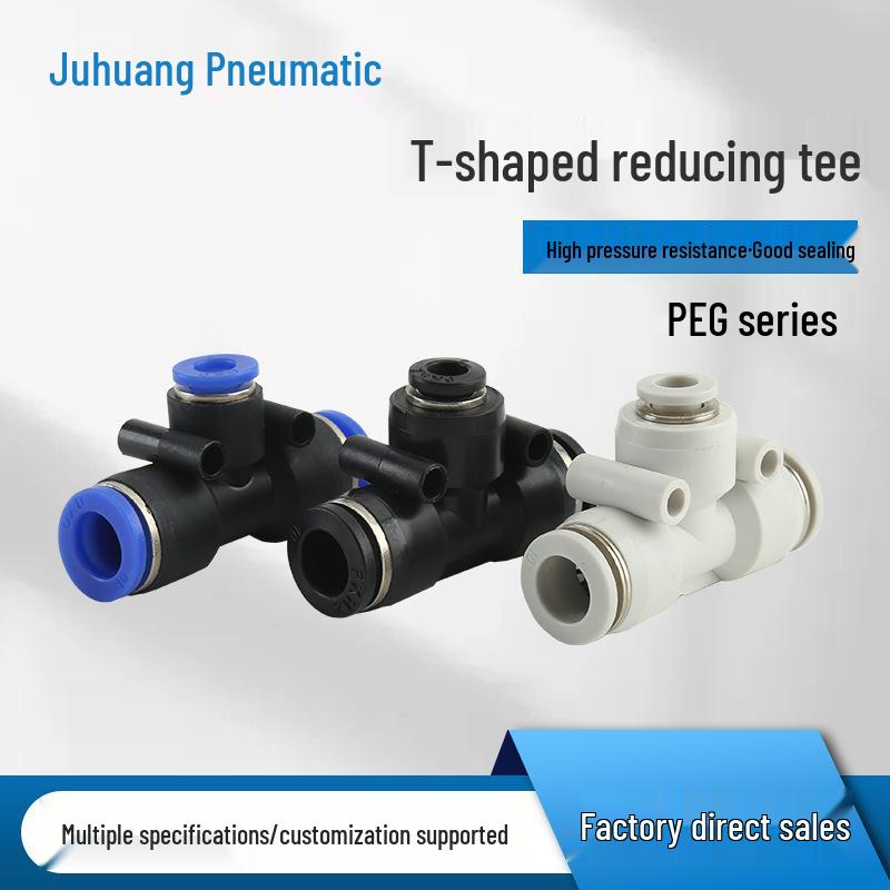 Redukční T-kus Typ T PEG6 Rychlospojka pro pneumatickou vzduchovou hadici