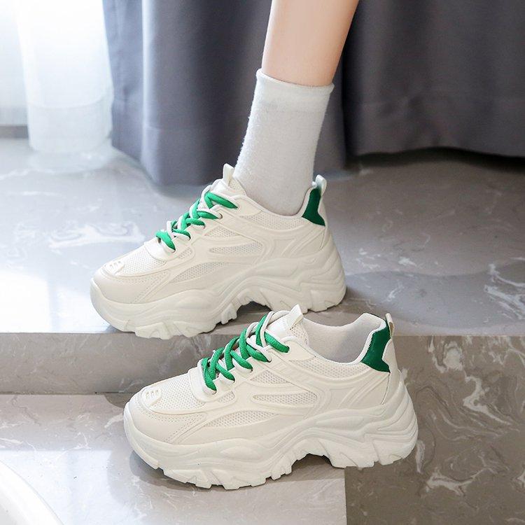 Mesh dad shoes women's ins tide 2025 new spring student wear-resistant thick-soled heightening casual sports shoes