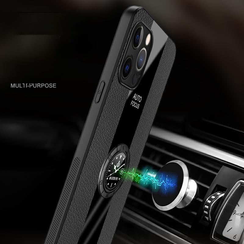 Pouzdro Pro OPPO Reno 15 15Pro PU Kůže Magnetický Kroužek Držák Nárazuvzdorný Kryt Telefonu Pro OPPO Reno 15 Pro Silikonový Matný Nárazník