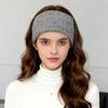 Solid Color Knitted Headband, Women's Winter Korean Wide-sided Sports Headband, Face Towel, Forehead Protection, Warm and Thickened Headband.