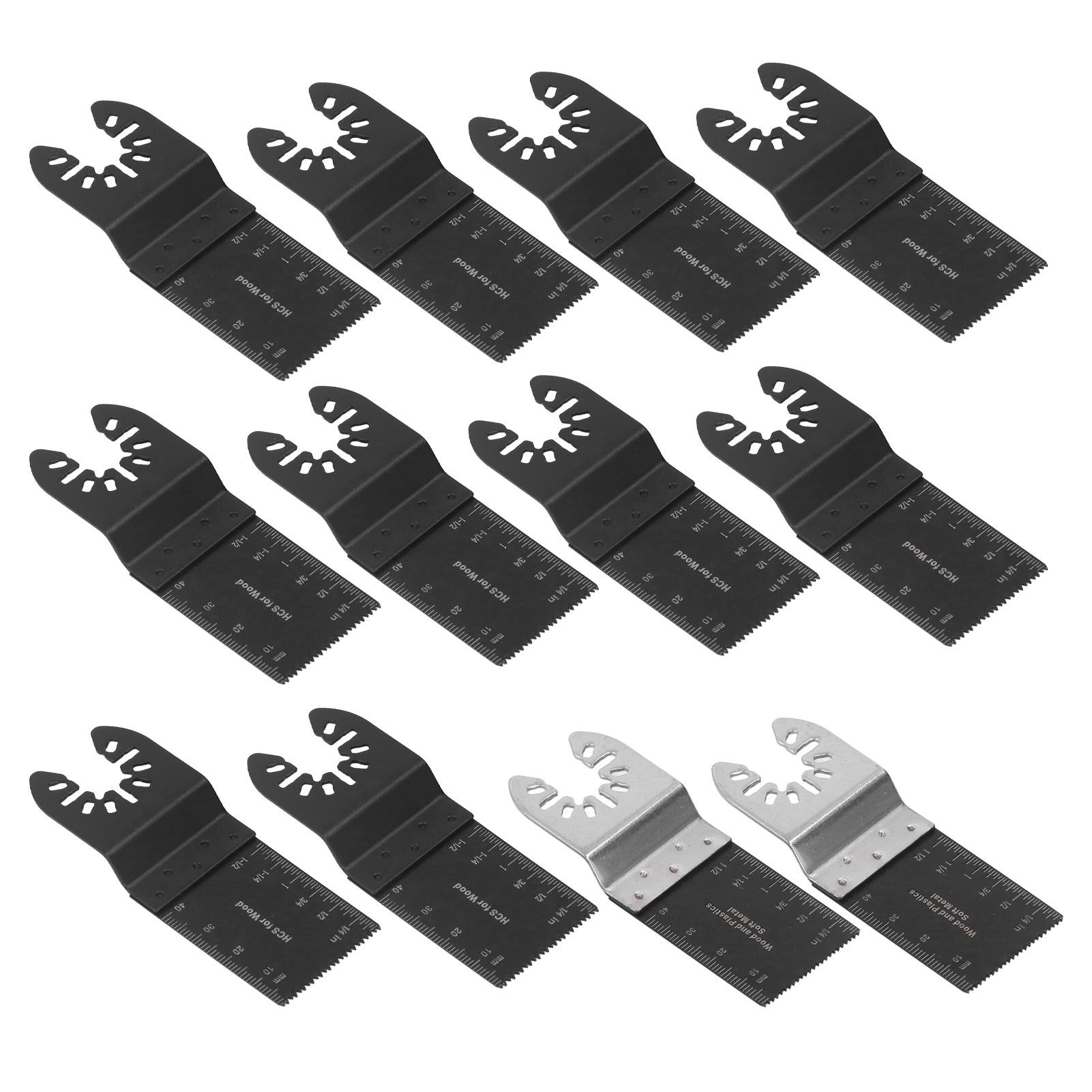 

14 шт. Колеблющееся пильное полотно 34 мм Высокоуглеродистая сталь Набор инструментов для мультитула для дерева и пластика