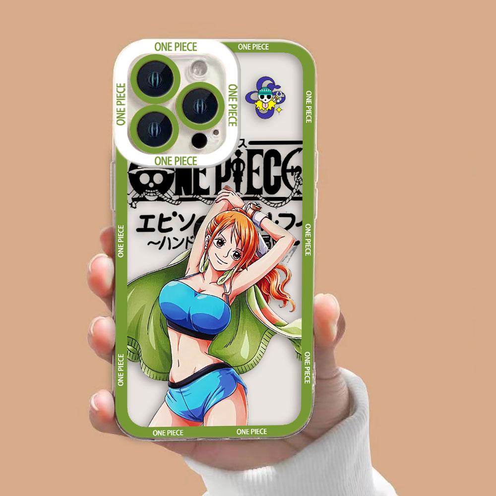 One P-Piece Luffy Nami Clear Phone Case For Samsung A02 A03 A04 A05 A05S A06 A7 A10 A12 A13 A14 A15 A16 A21S NOTE 10 20 Case