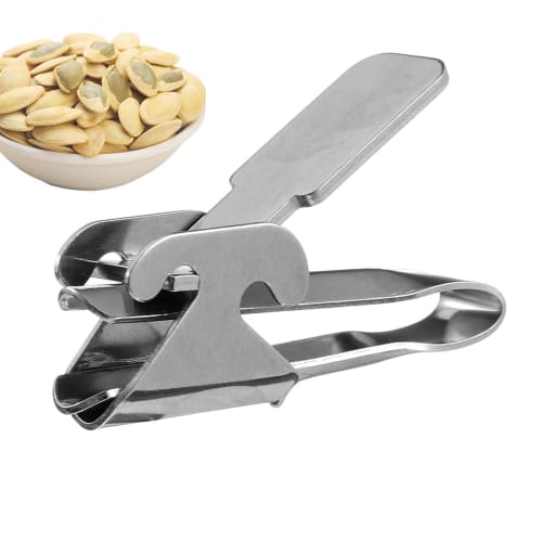 2-in-1 Sunflower Sheller, Stainless Steel, Pumpkin Opener, Multipurpose Pine Nut Peeler, Shell Cracker, Ideal for Home Kitchens, Great for Nuts & Seed