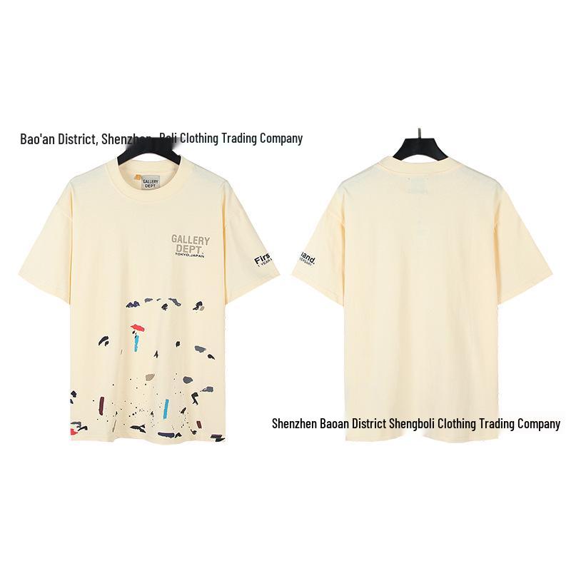 Unisex retro tričko s krátkym rukávom s potlačou D od GALL